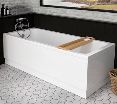 BEAUFORT PORTLAND SINGLE ENDED WHITE 1700mm x 700mm BEAUFORTE BATH (Reinforced), 42.1016